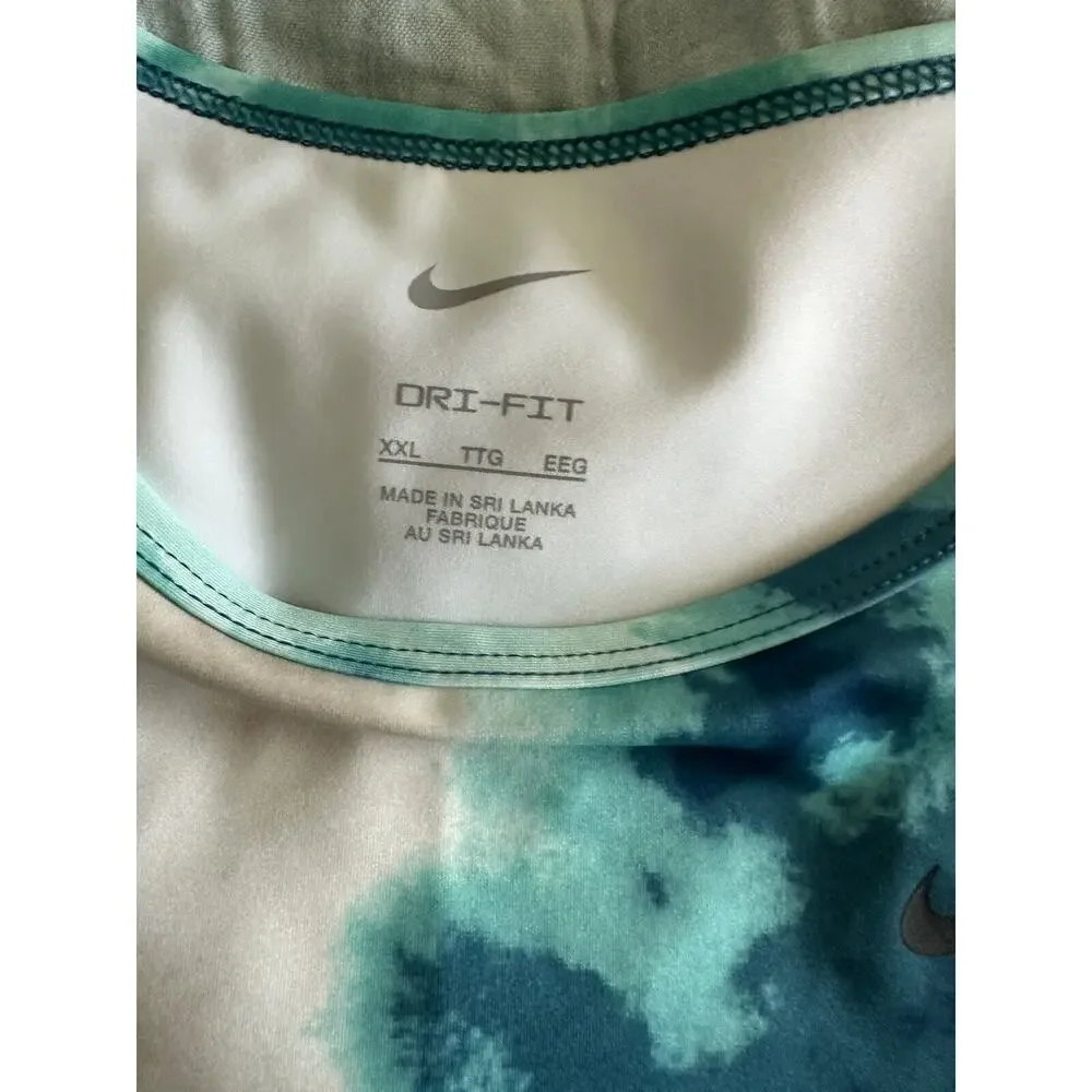 New Nike Tie-Dye Dri-Fit Crop Training Tank NWT
